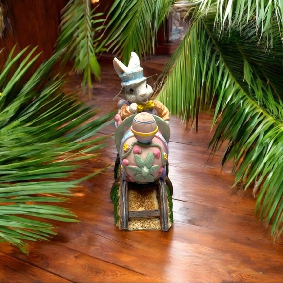 VINTAGE Easter Bunny & Chick Train Figurine – Pastel Spring Decor - Picture 4 of 11